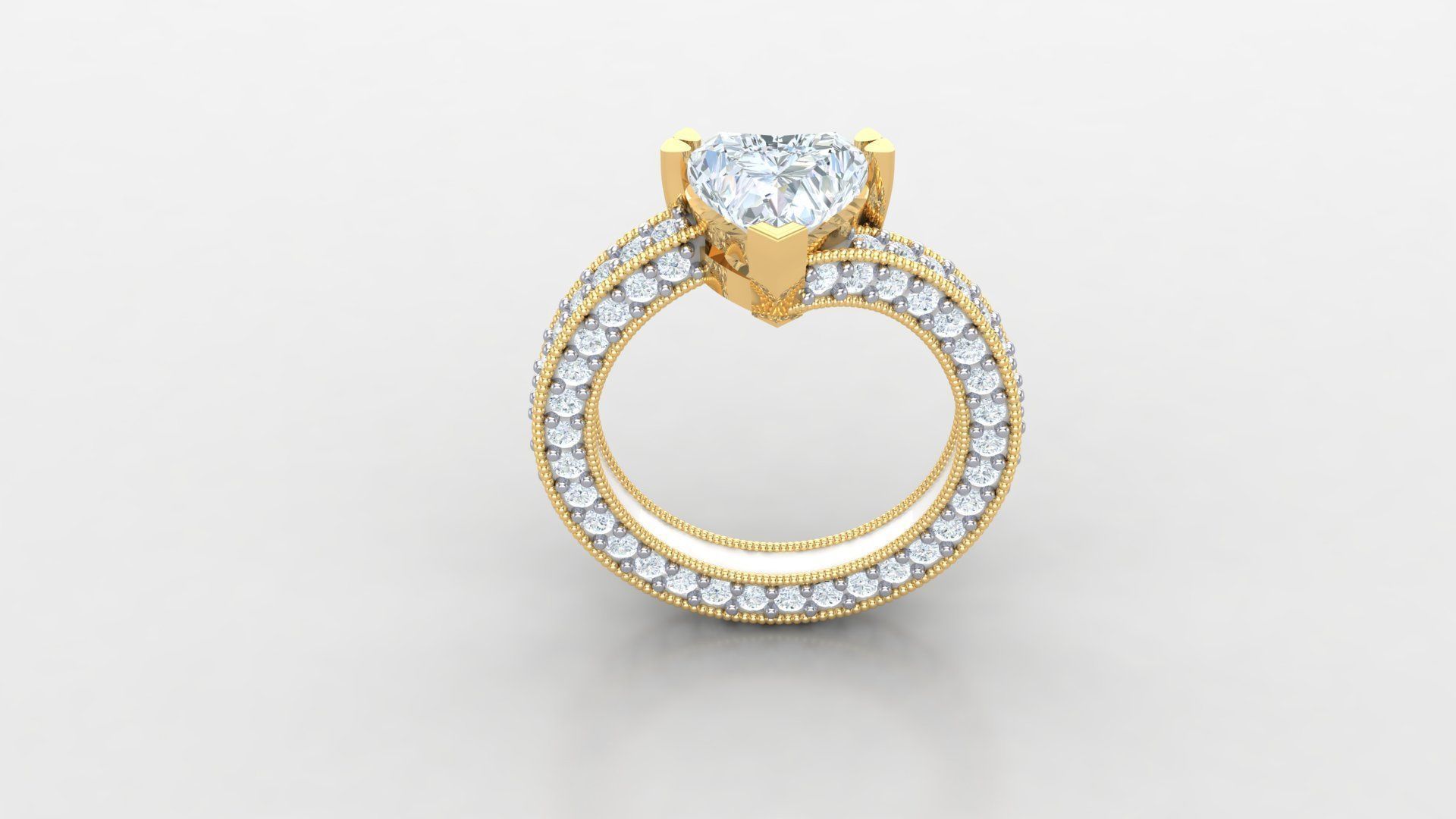 Solitare Women Diamond Ring 3D model_3