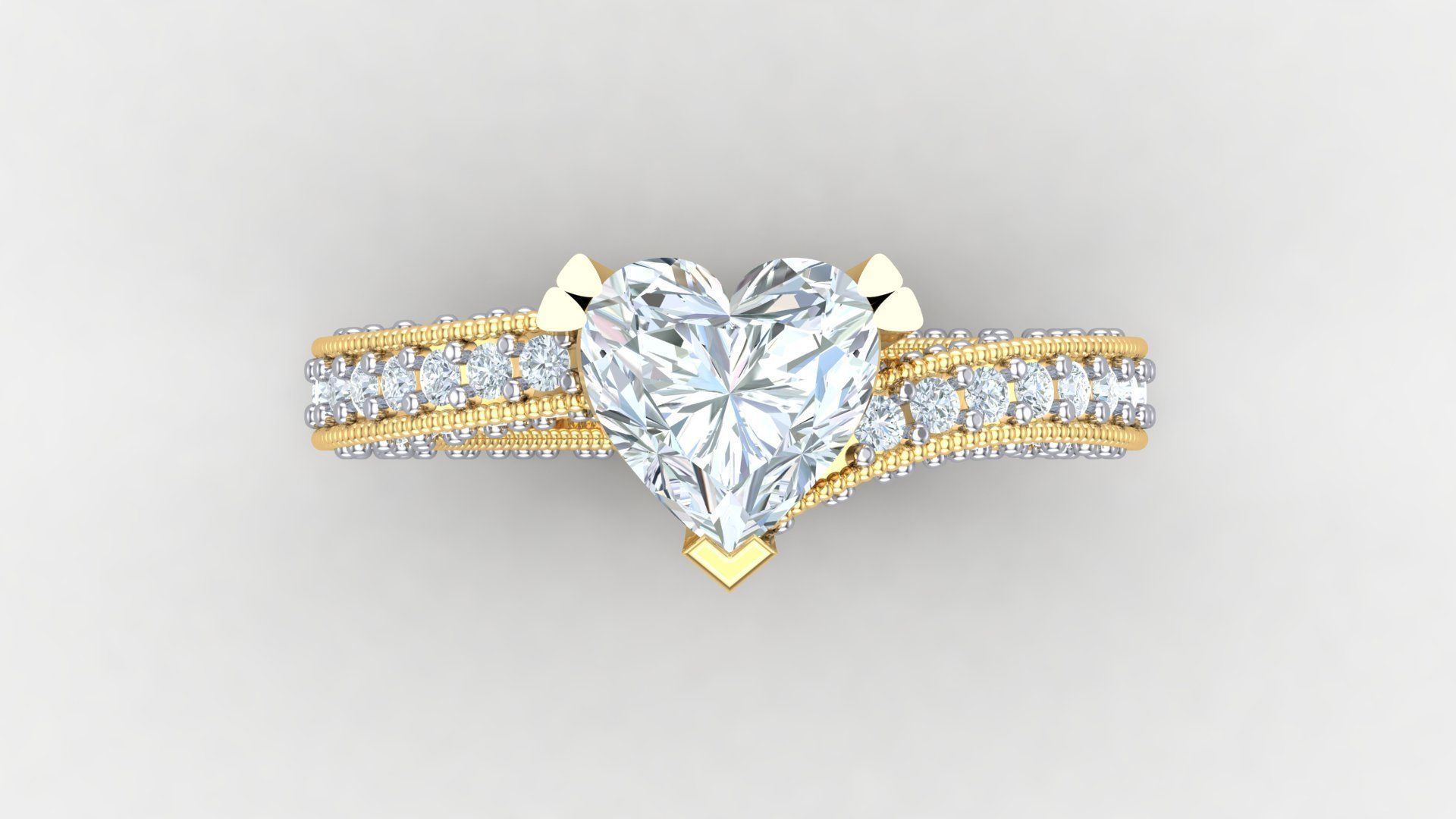 Solitare Women Diamond Ring 3D model_5