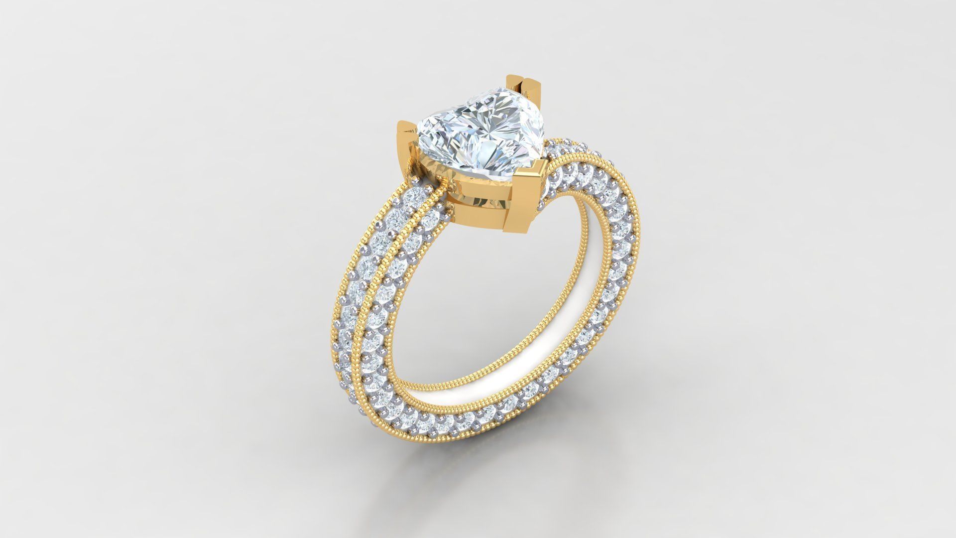 Solitare Women Diamond Ring 3D model_2