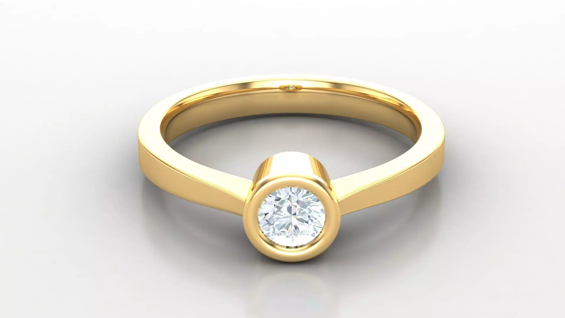Solitare Women Diamond Ring 3D model_0
