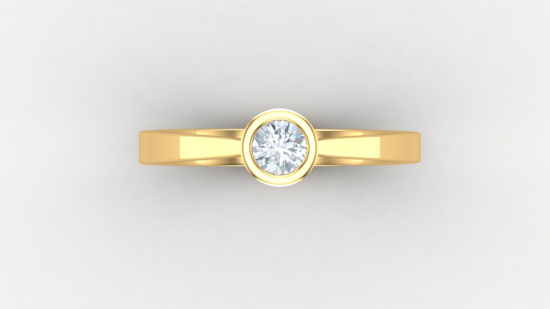 Solitare Women Diamond Ring 3D model_5