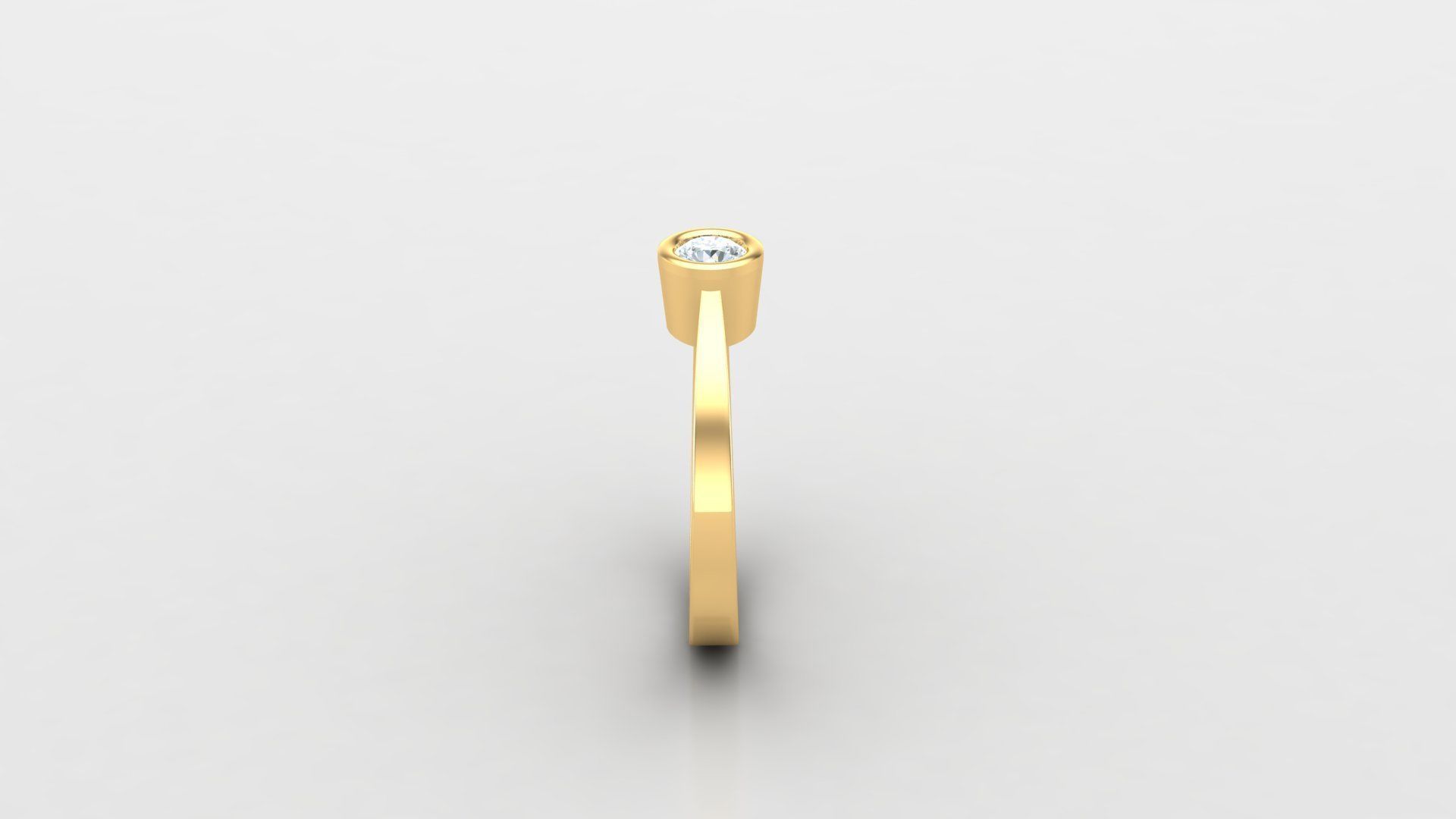 Solitare Women Diamond Ring 3D model_4