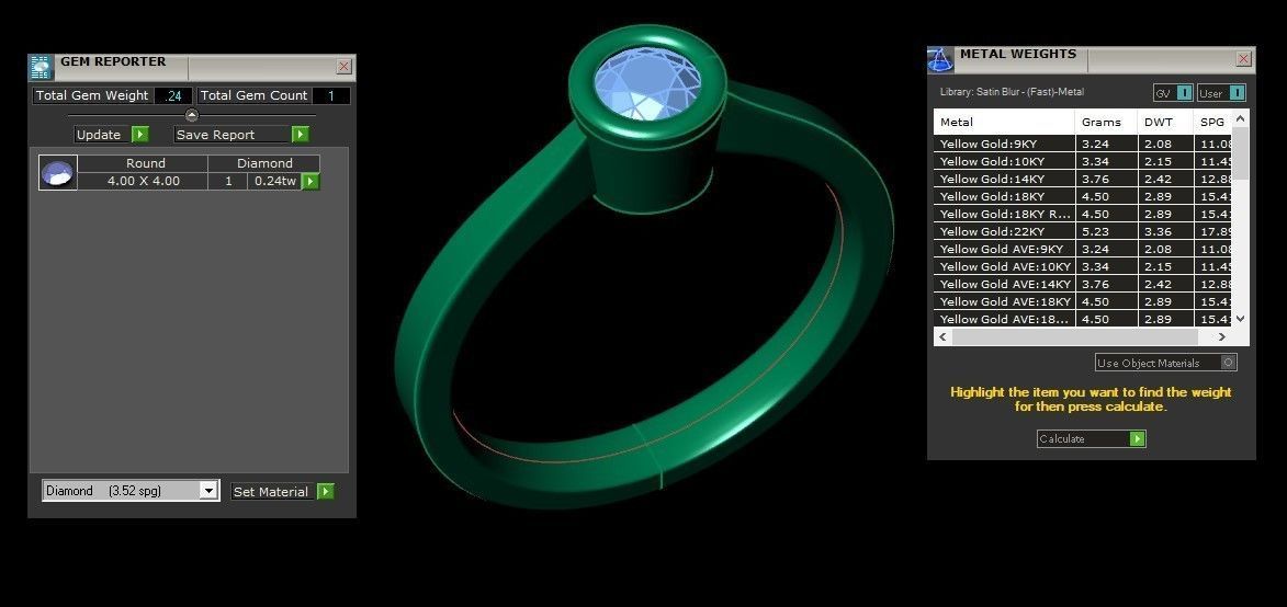 Solitare Women Diamond Ring 3D model_1