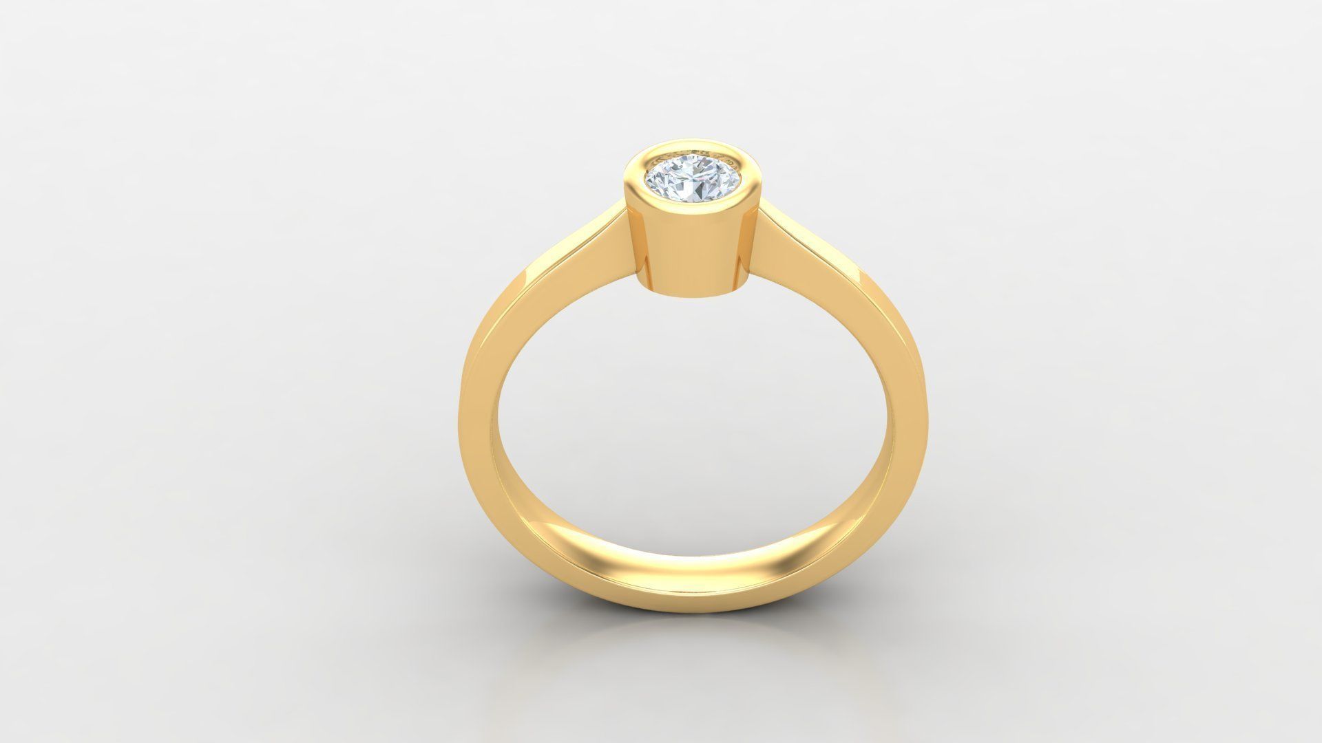 Solitare Women Diamond Ring 3D model_3