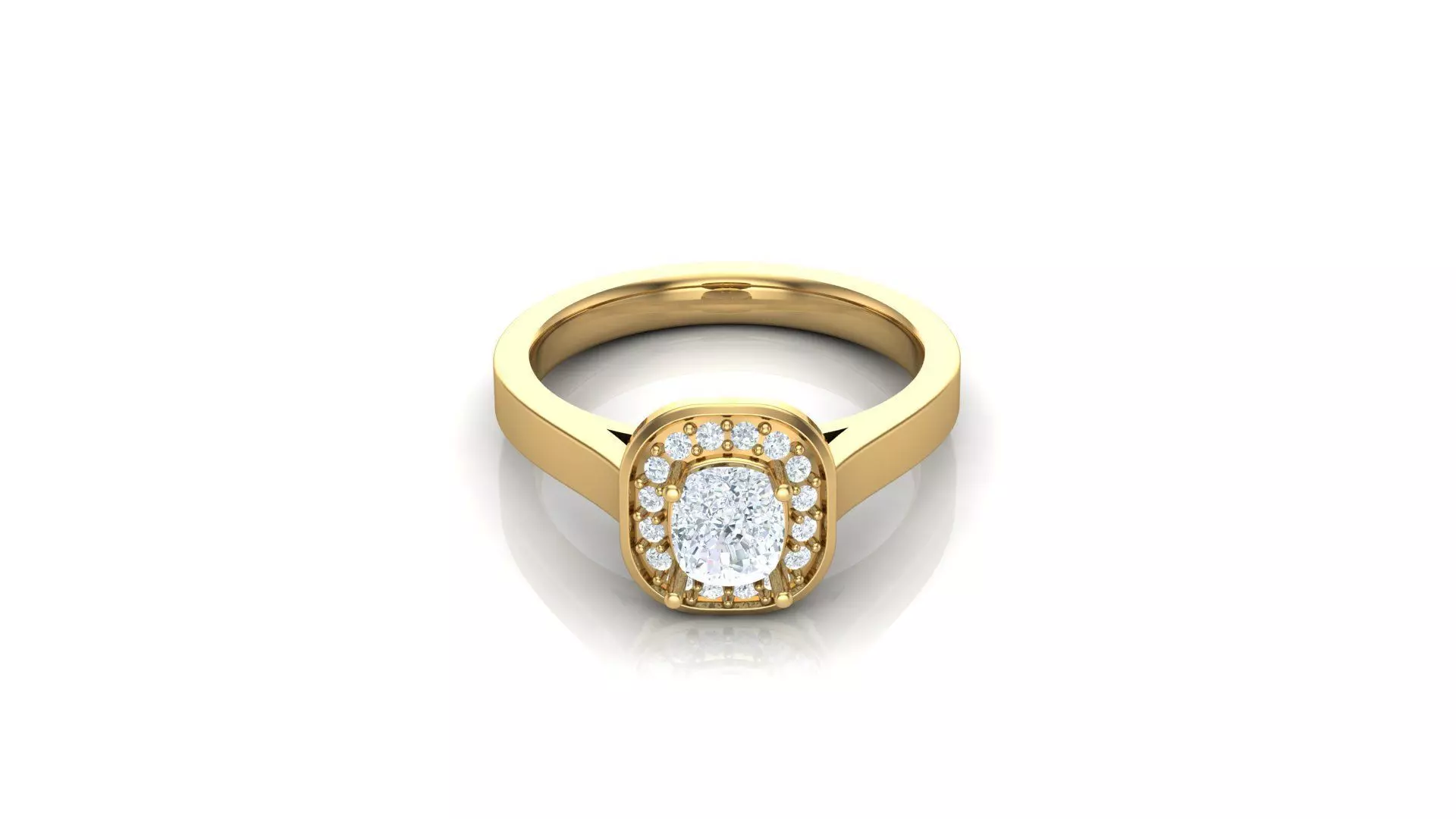 Solitare Women Diamond Ring 3D model_0
