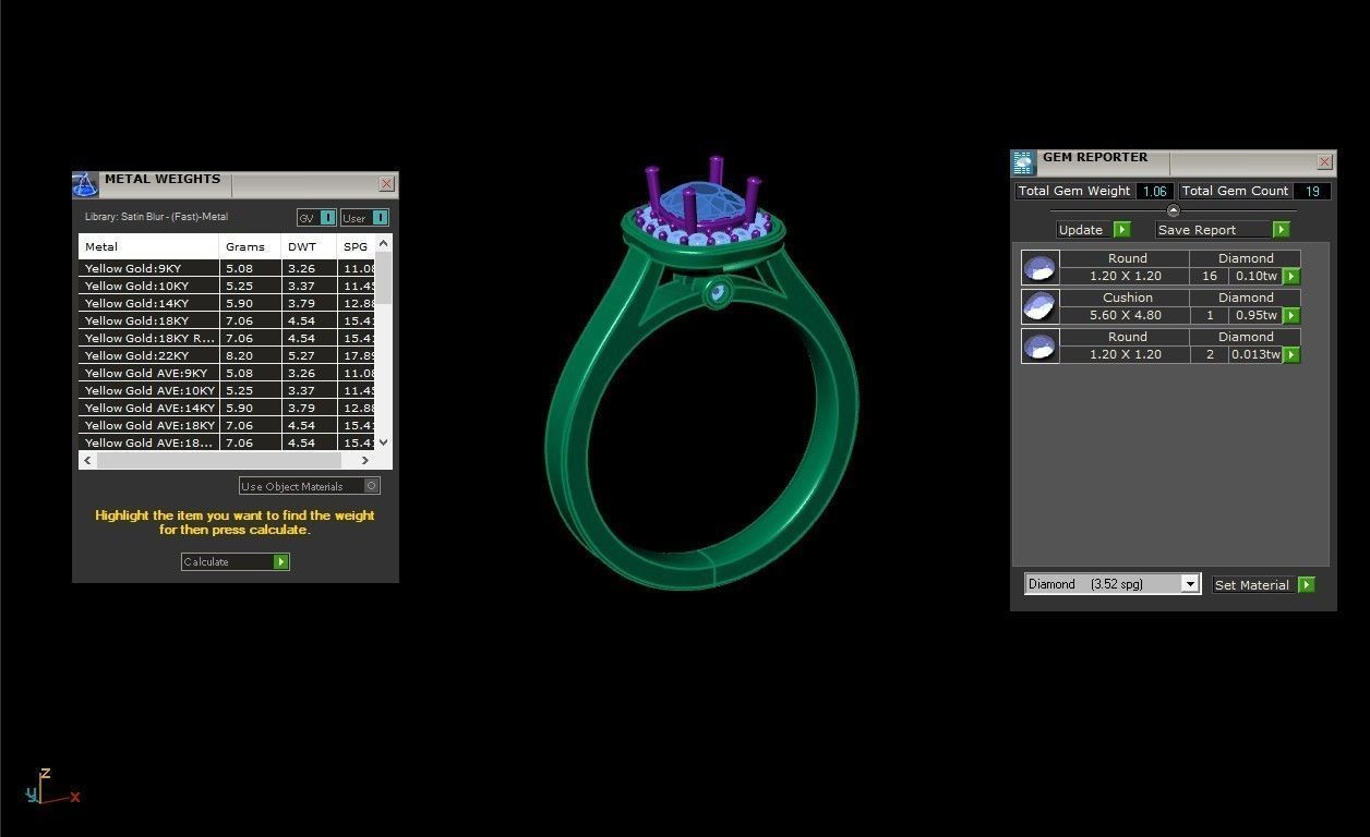 Solitare Women Diamond Ring 3D model_6