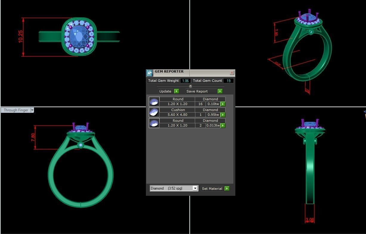 Solitare Women Diamond Ring 3D model_5