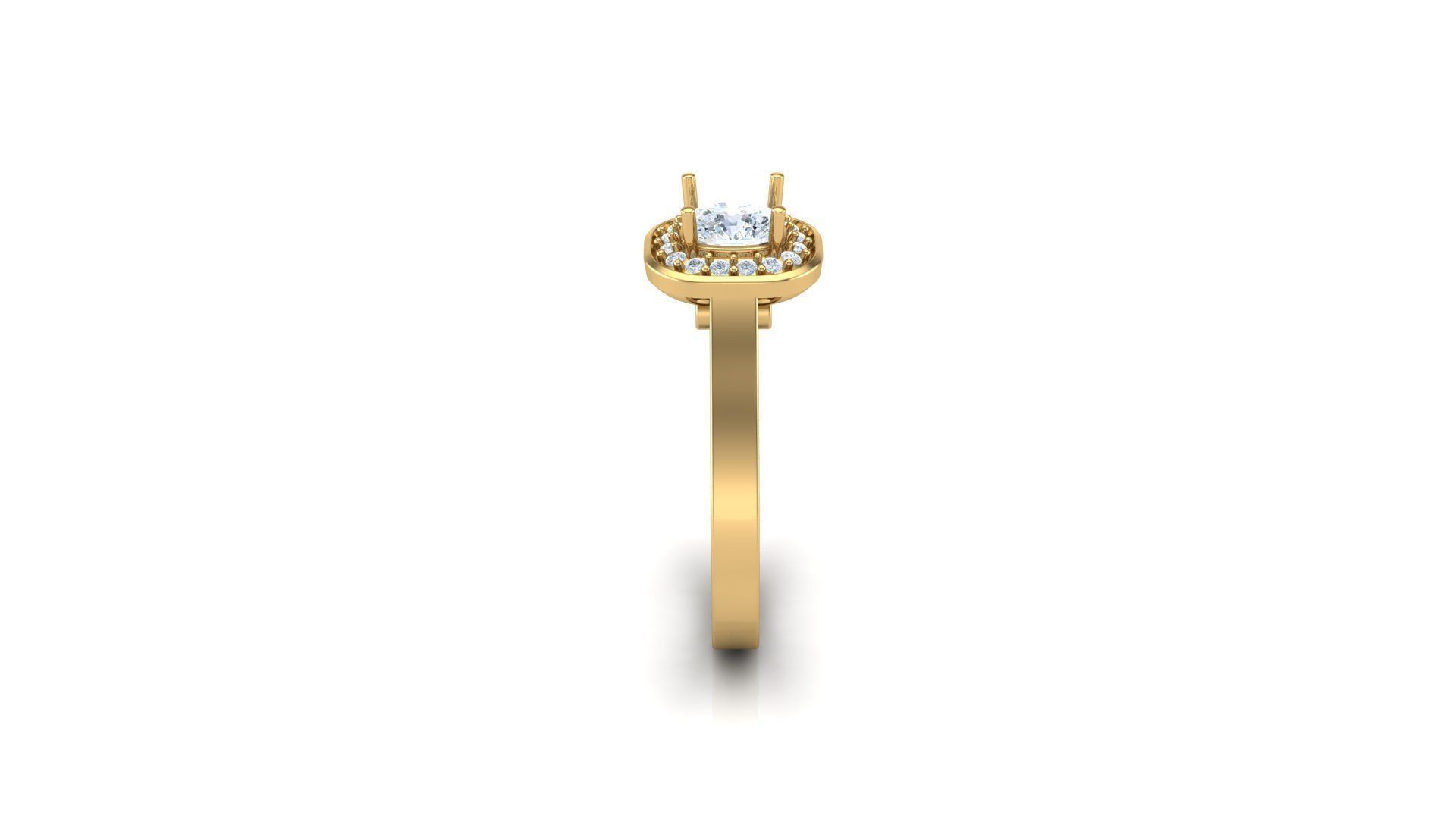 Solitare Women Diamond Ring 3D model_2