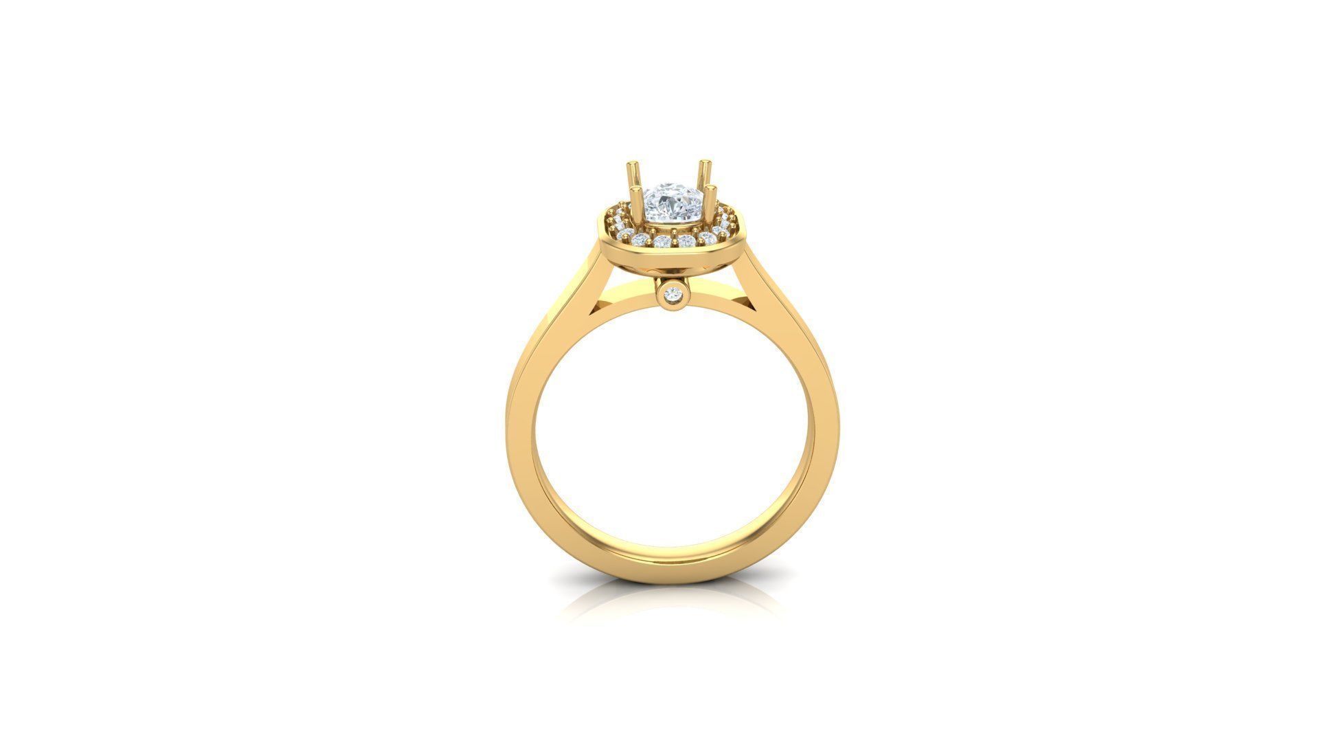 Solitare Women Diamond Ring 3D model_3