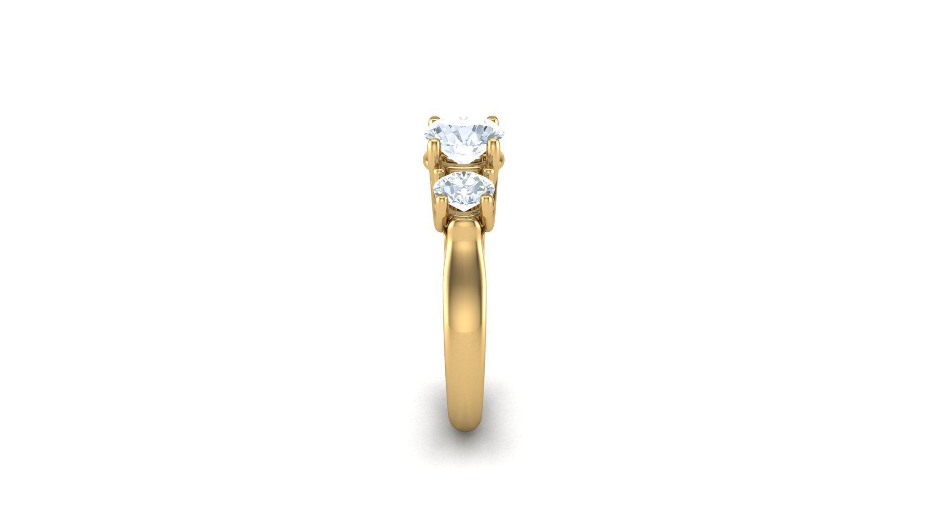 Solitare Women Diamond Ring 3D model_2