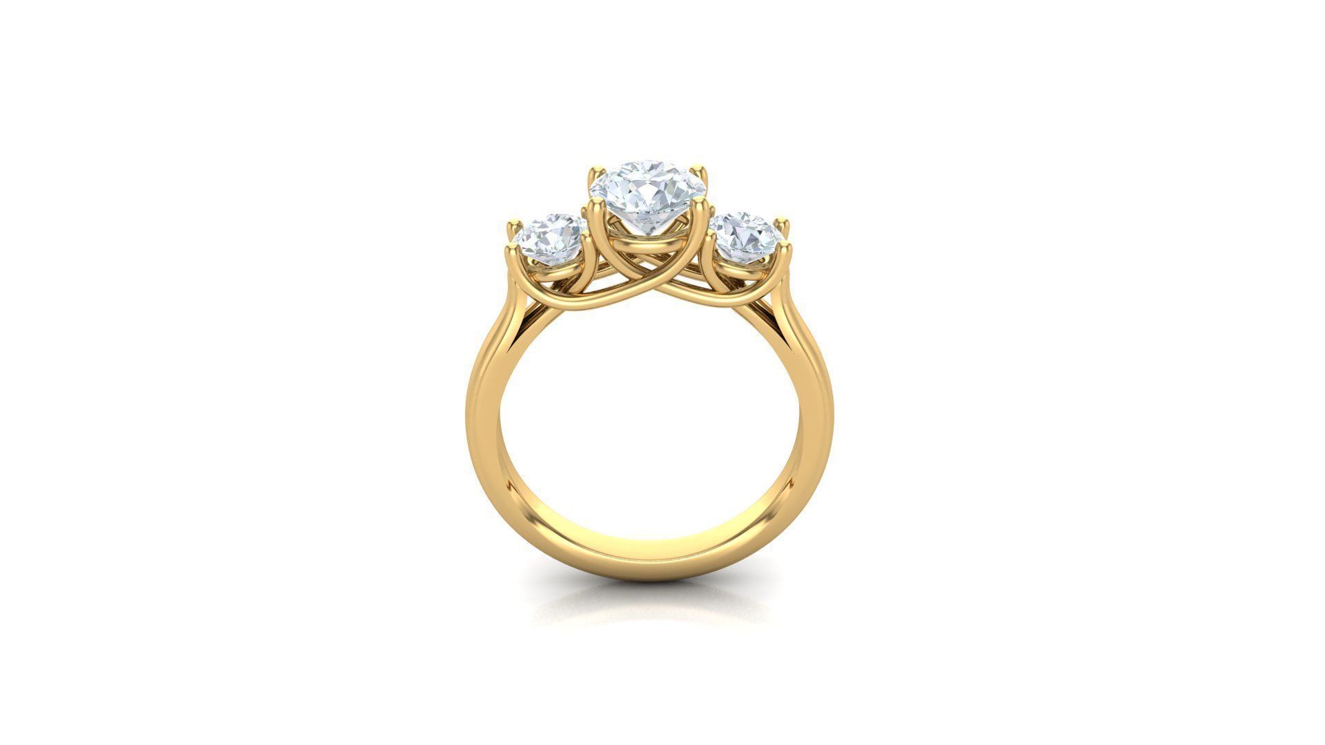 Solitare Women Diamond Ring 3D model_3