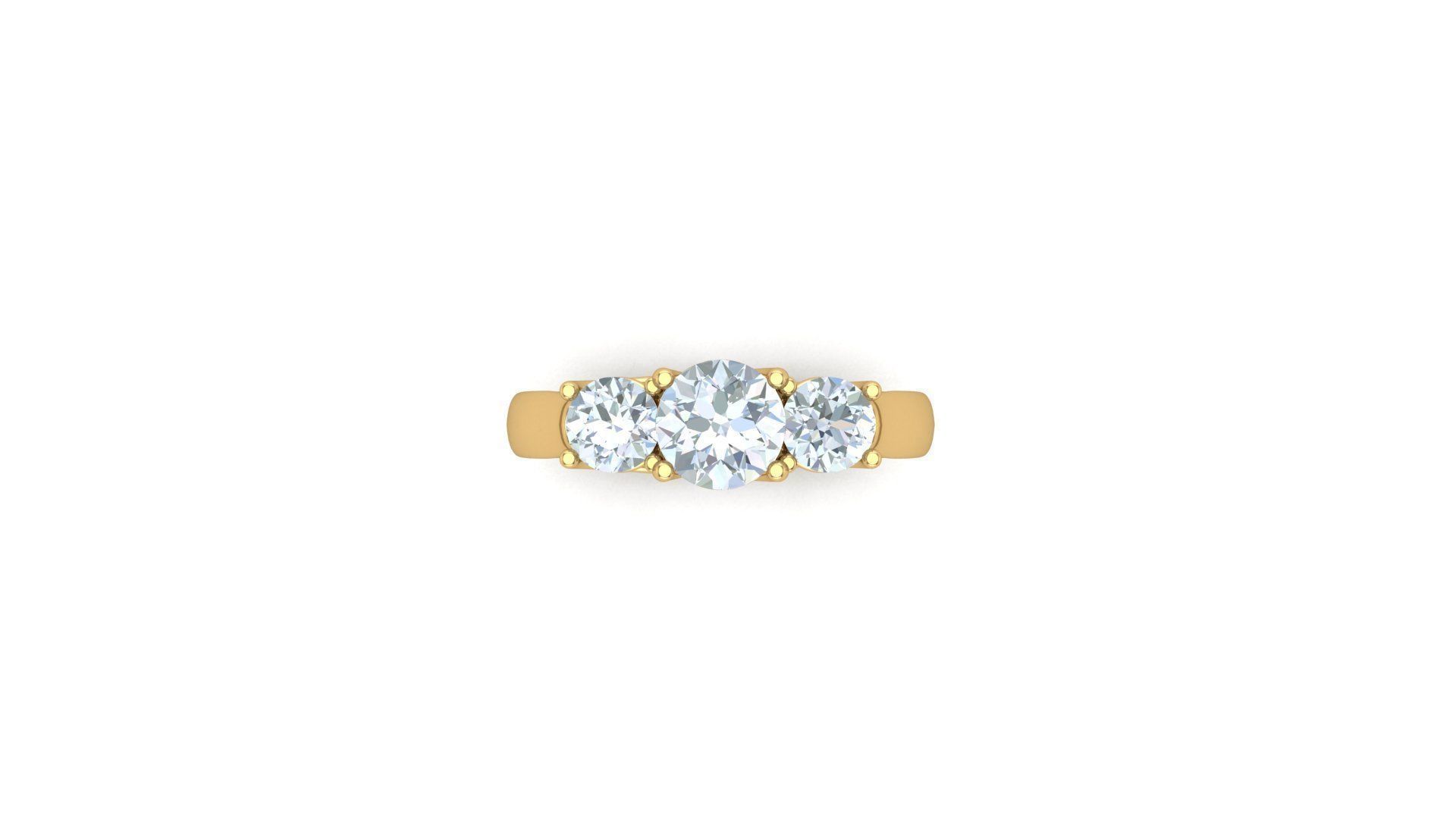 Solitare Women Diamond Ring 3D model_4
