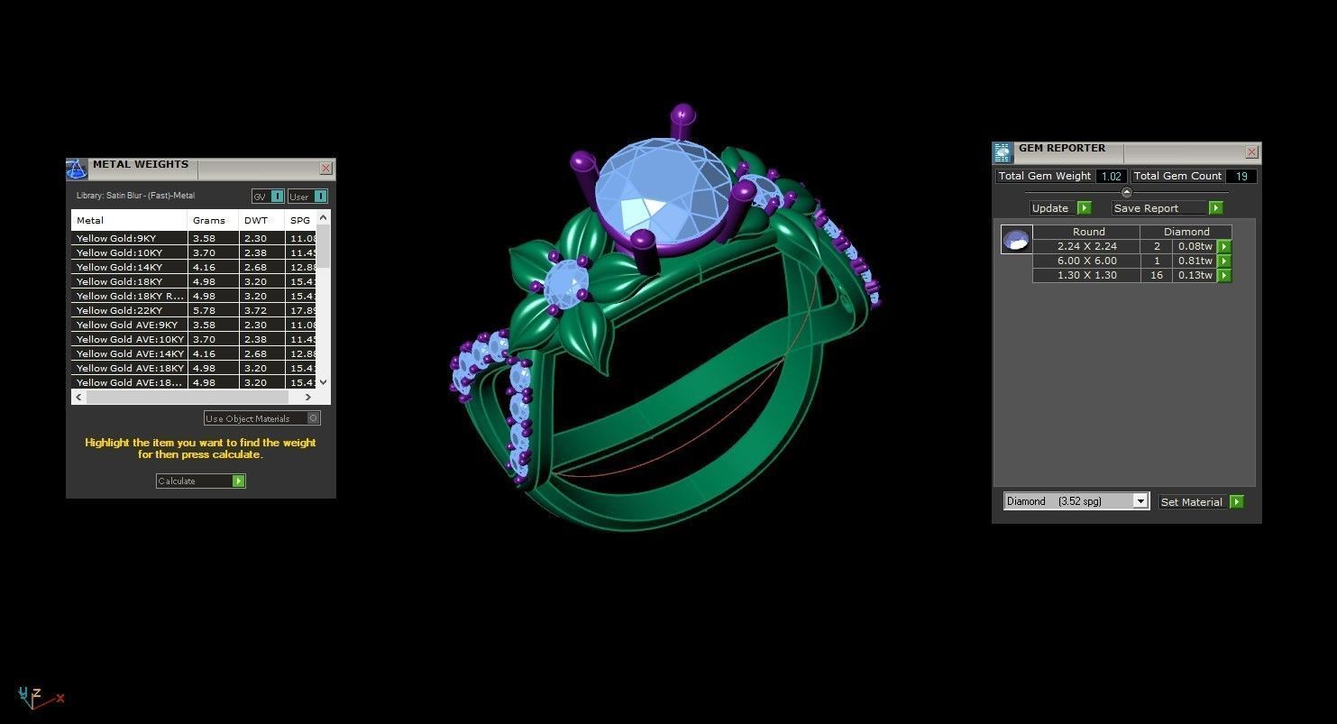 Solitare Women Diamond Ring 3D model_1