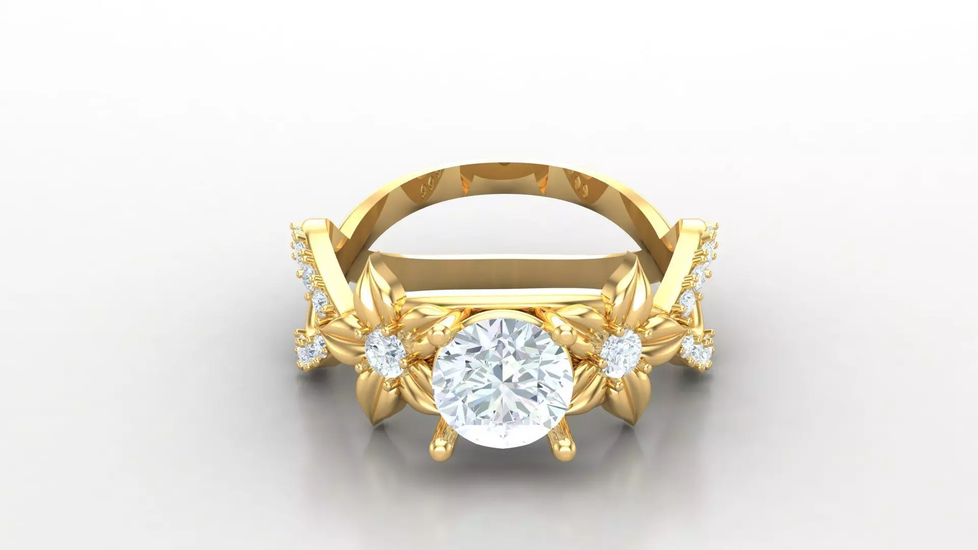 Solitare Women Diamond Ring 3D model_0