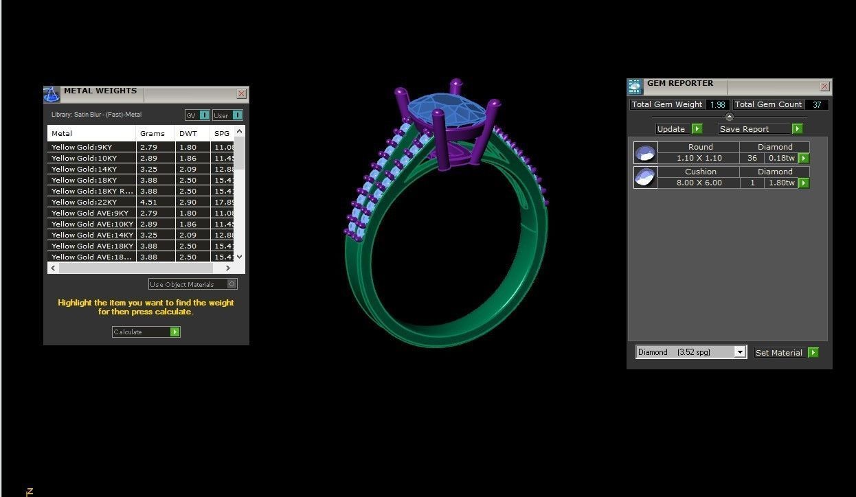 Solitare Women Diamond Ring 3D model_6