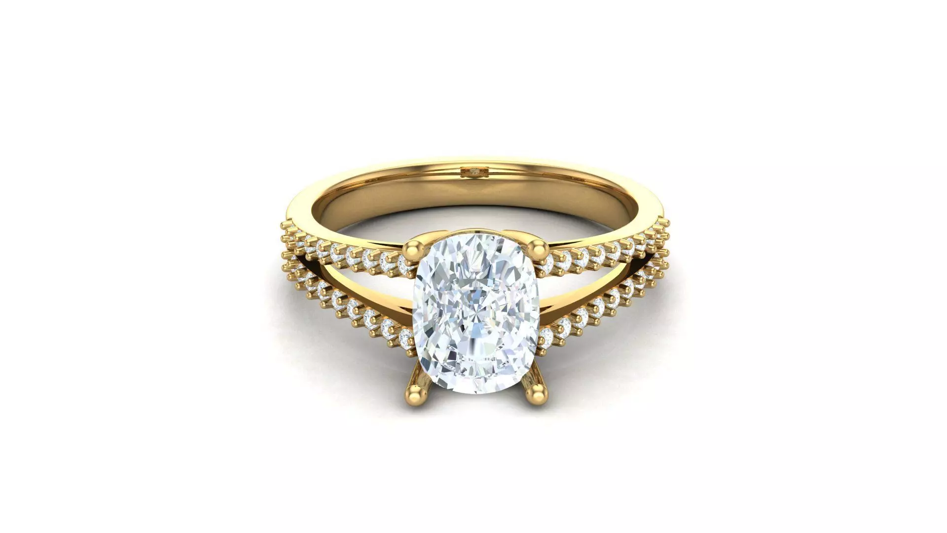 Solitare Women Diamond Ring 3D model_0
