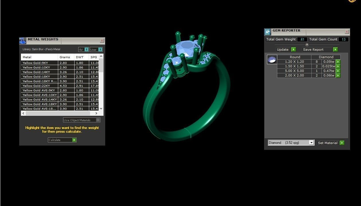 Solitare Women Diamond Ring 3D model_6