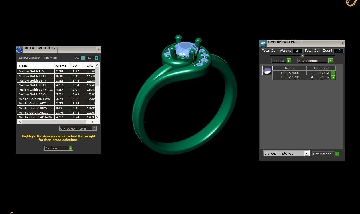 Solitare Women Diamond Ring 3D model_6