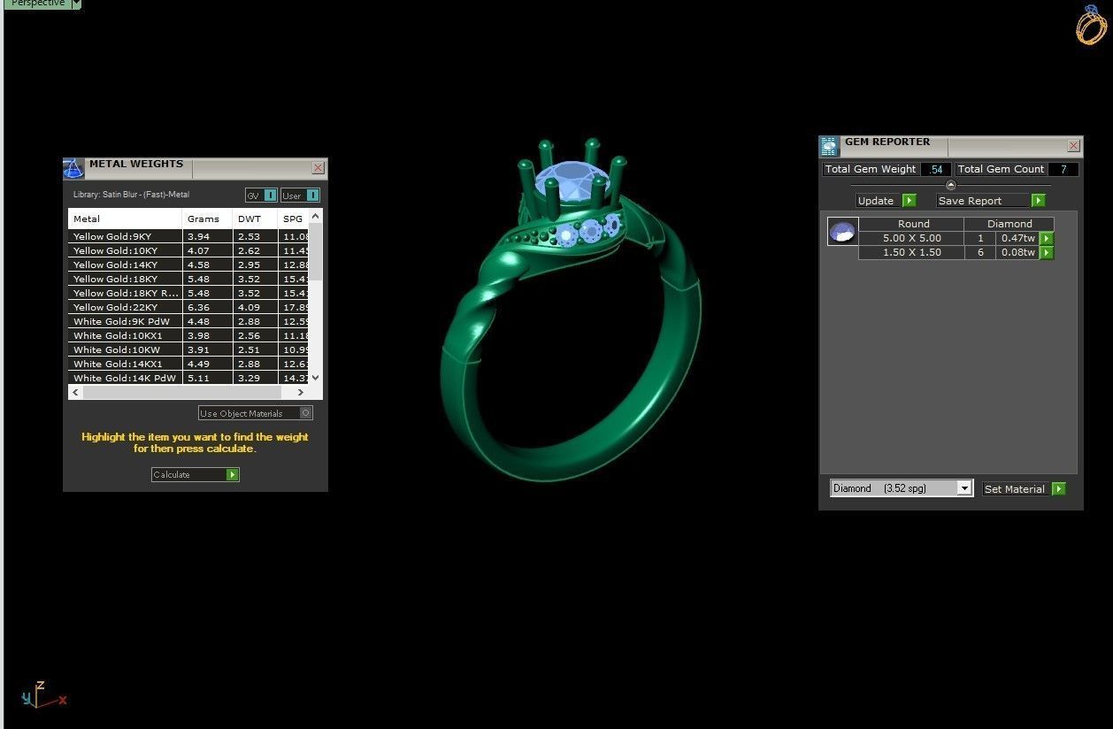 Solitare Women Diamond Ring 3D model_6