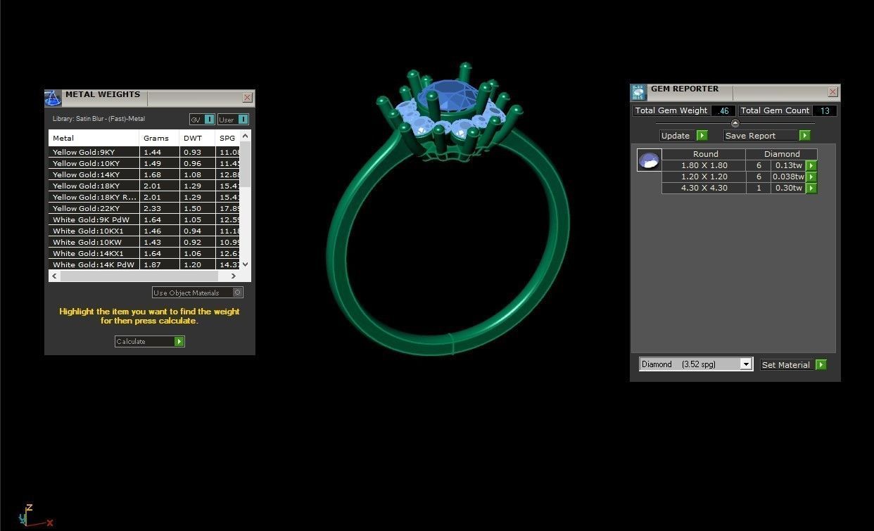 Solitare Women Diamond Ring 3D model_6