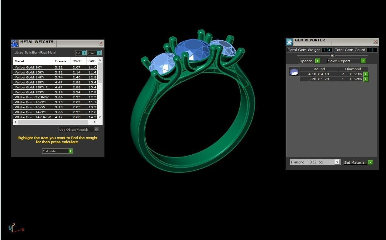 Solitare Women Diamond Ring 3D model_6