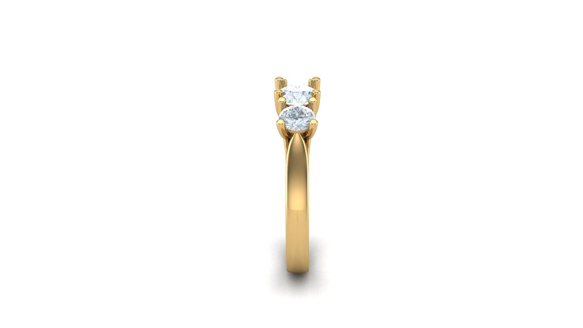 Solitare Women Diamond Ring 3D model_2