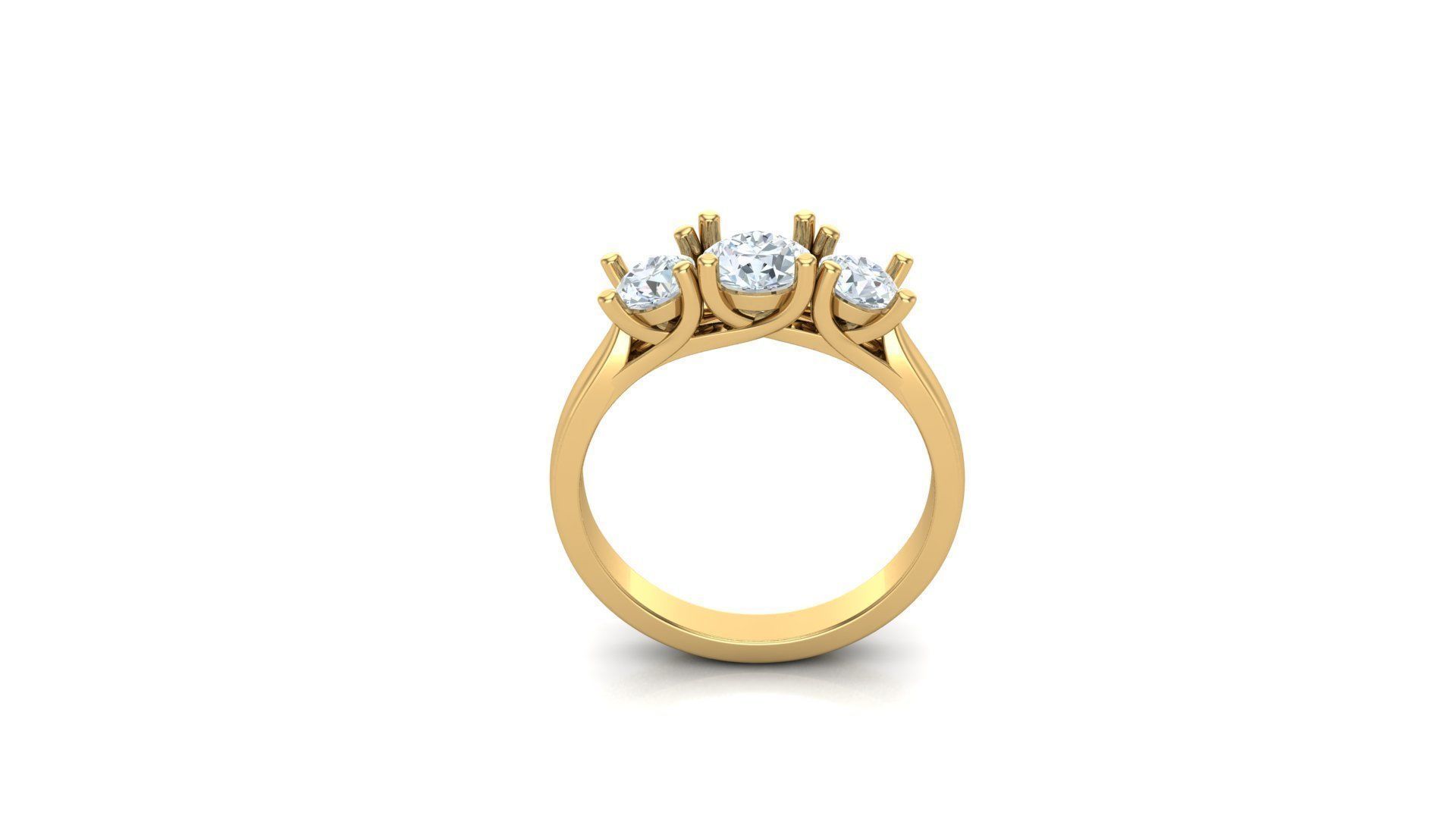 Solitare Women Diamond Ring 3D model_3