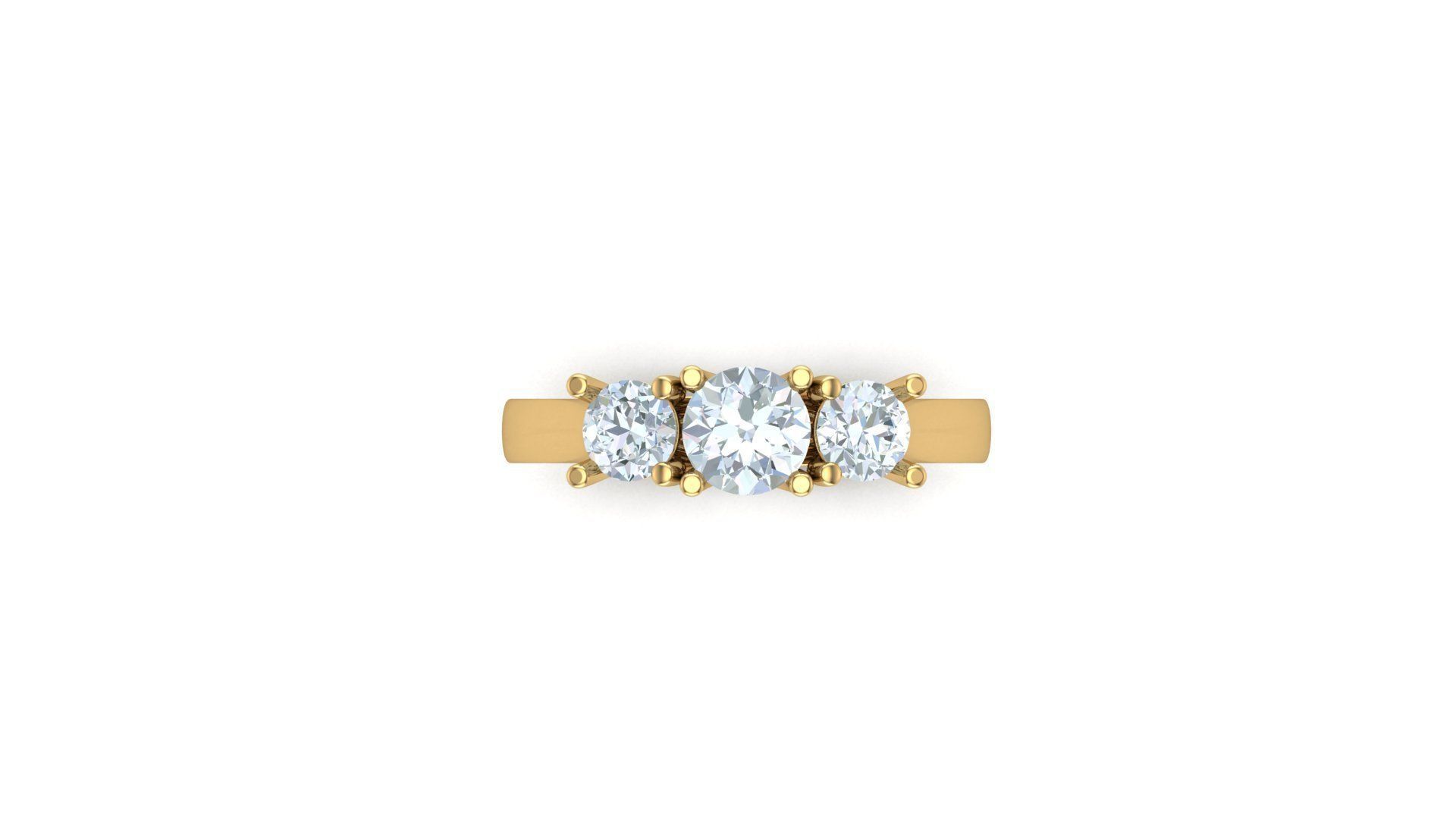 Solitare Women Diamond Ring 3D model_4