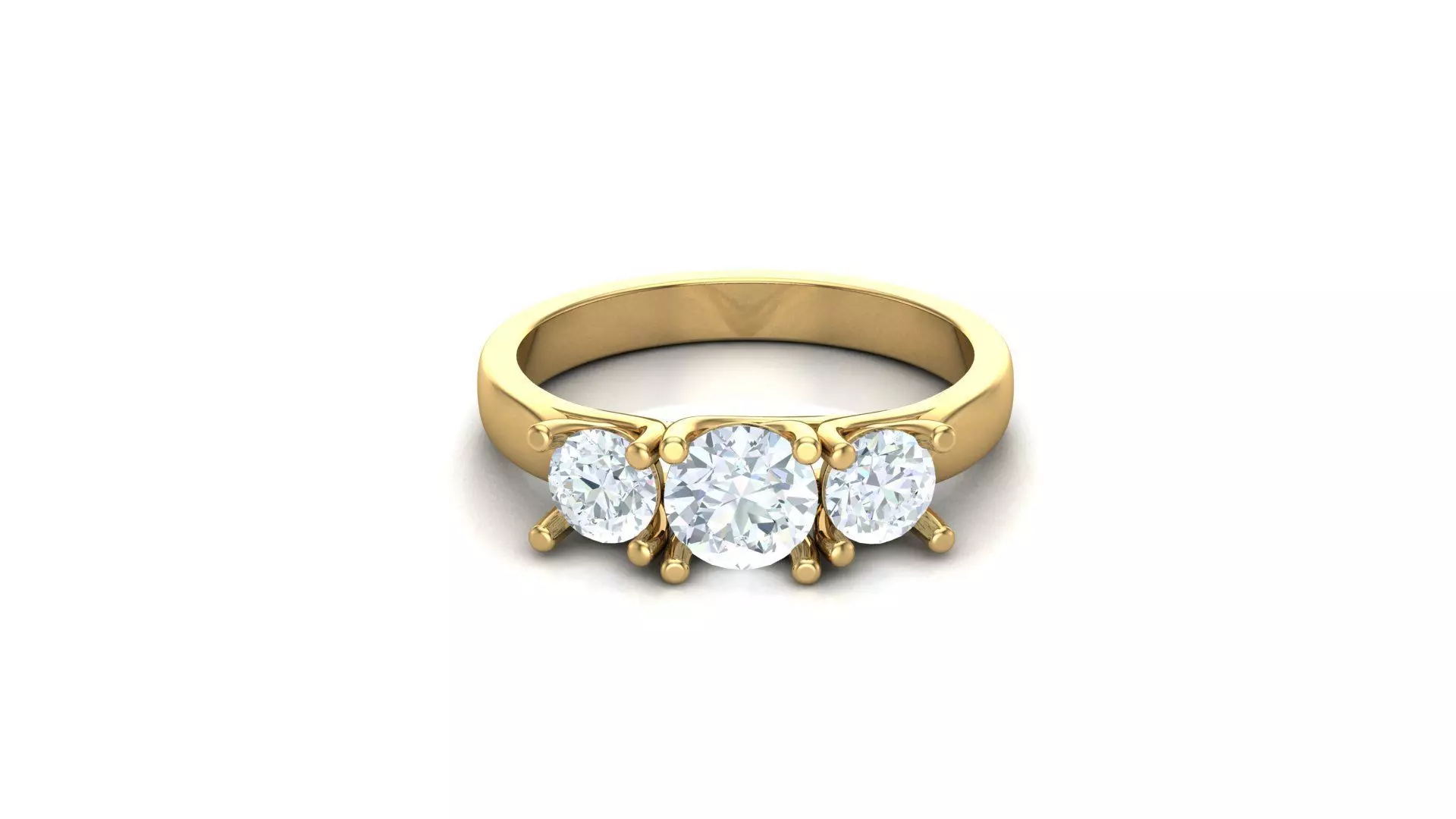 Solitare Women Diamond Ring 3D model_0
