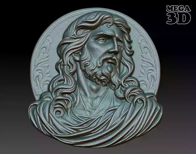 Jesus portrait basrelief 09 240610