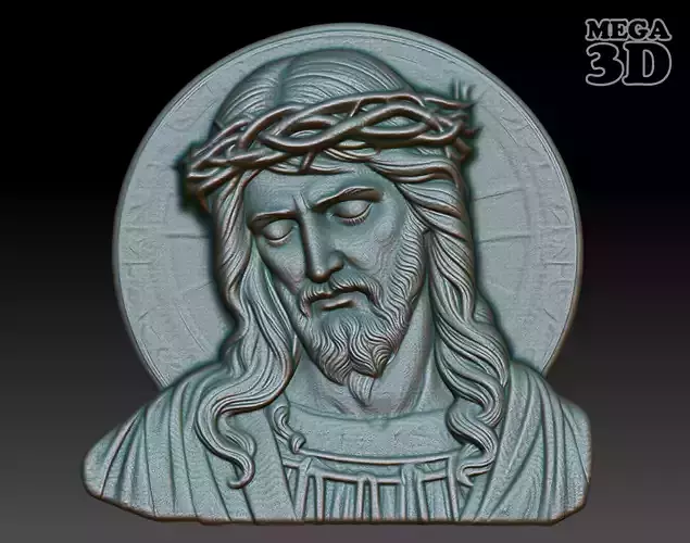 Jesus portrait basrelief 08 240610
