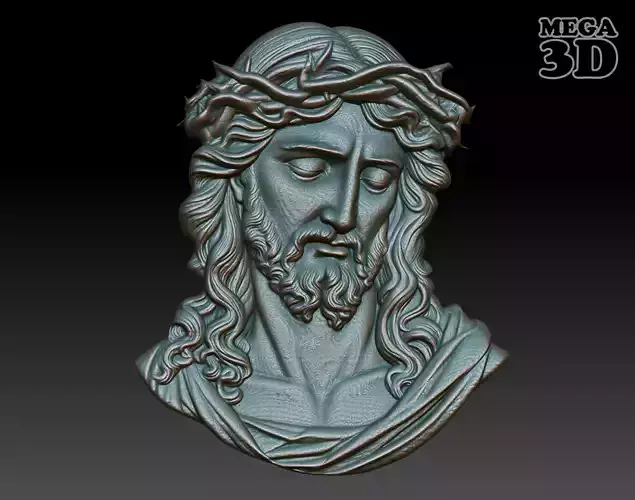 Jesus portrait basrelief 07 240610