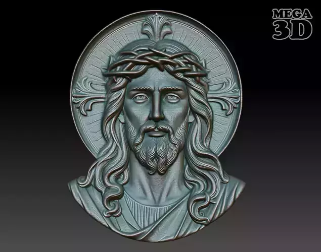 Jesus portrait basrelief 06 240610
