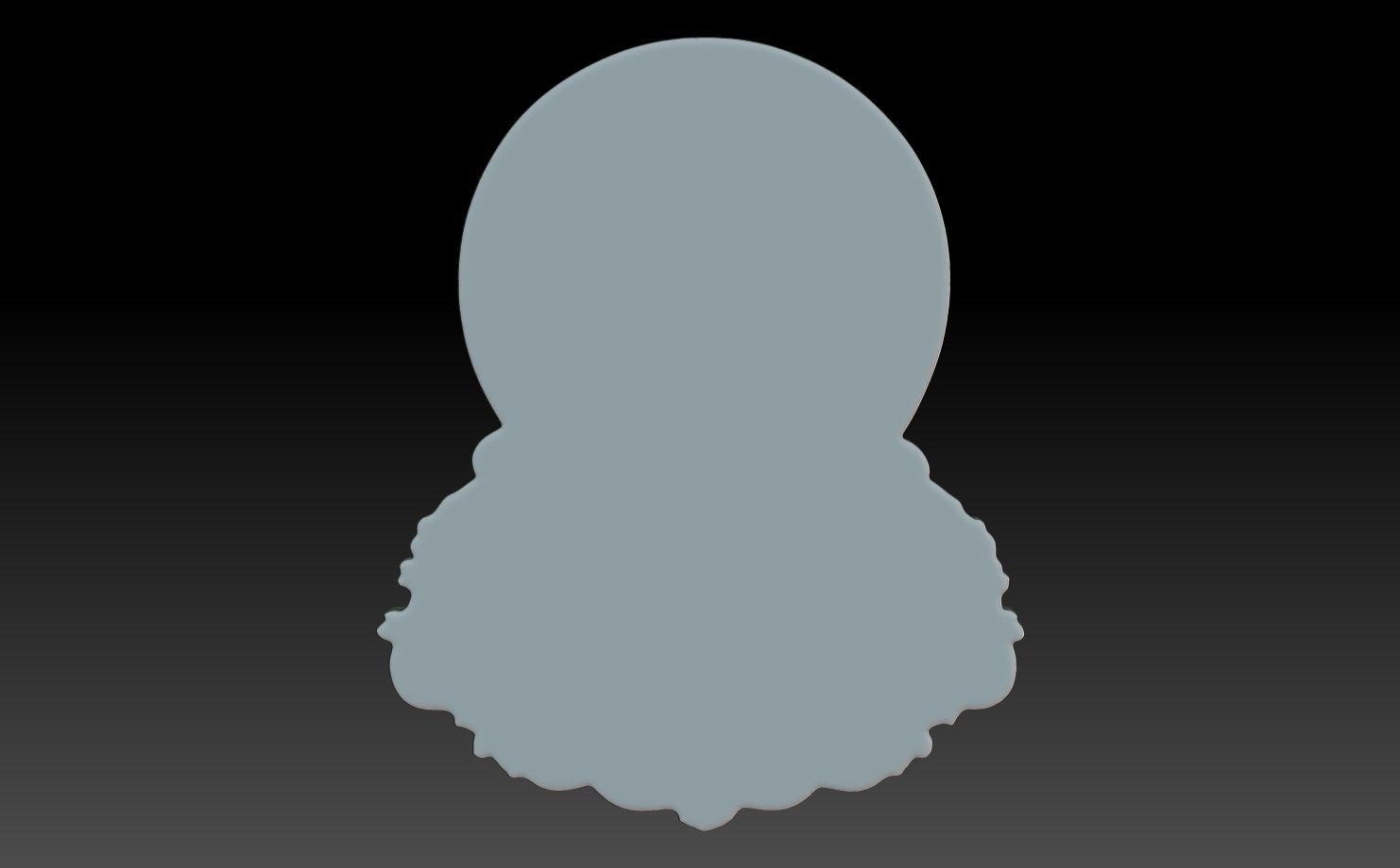 Jesus portrait basrelief 05 240610 3D print model_5