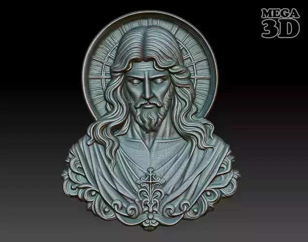 Jesus portrait basrelief 05 240610