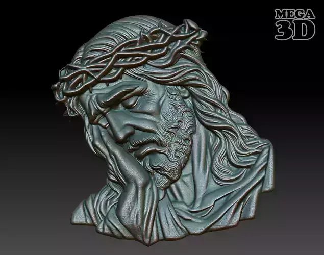 Jesus portrait basrelief 02 240610