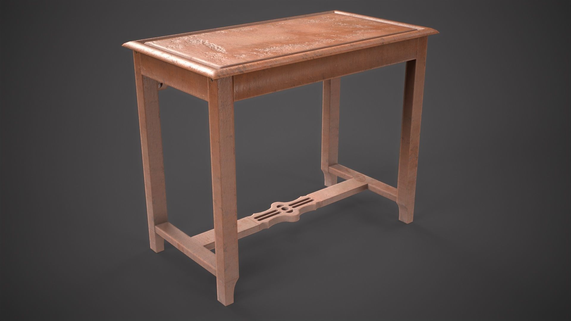 Antique table Low-poly 3D model_4