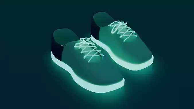 Low poly sneakers 
