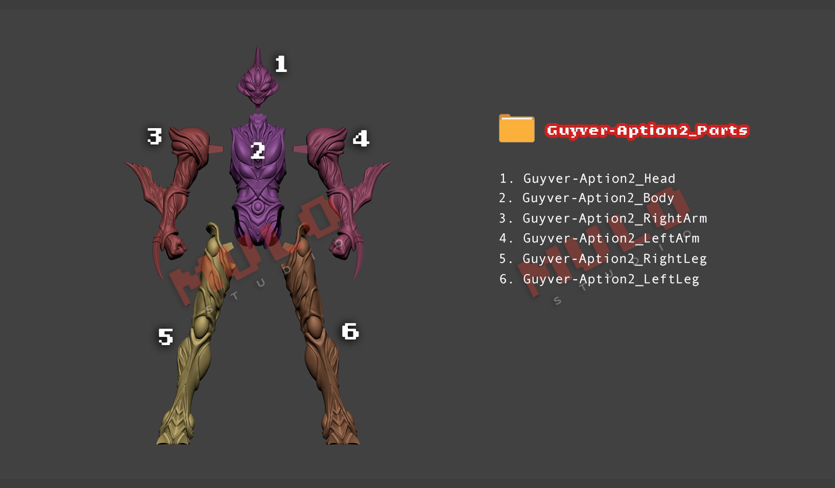 Guyver-Aption  Guyver-Aptom 3D print model_2