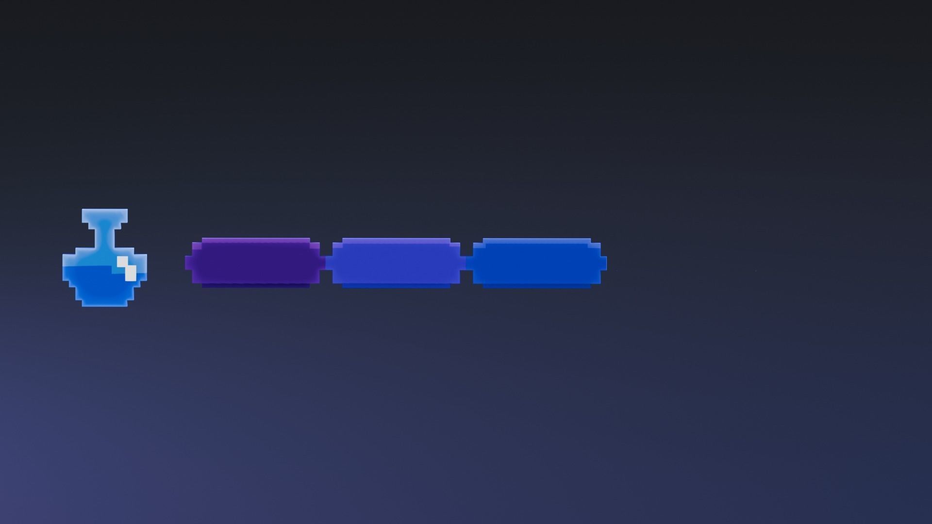 Low poly - Stylized Game Items - Mana Bar Low-poly 3D model_3