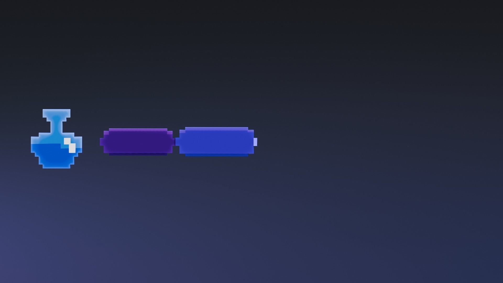 Low poly - Stylized Game Items - Mana Bar Low-poly 3D model_4