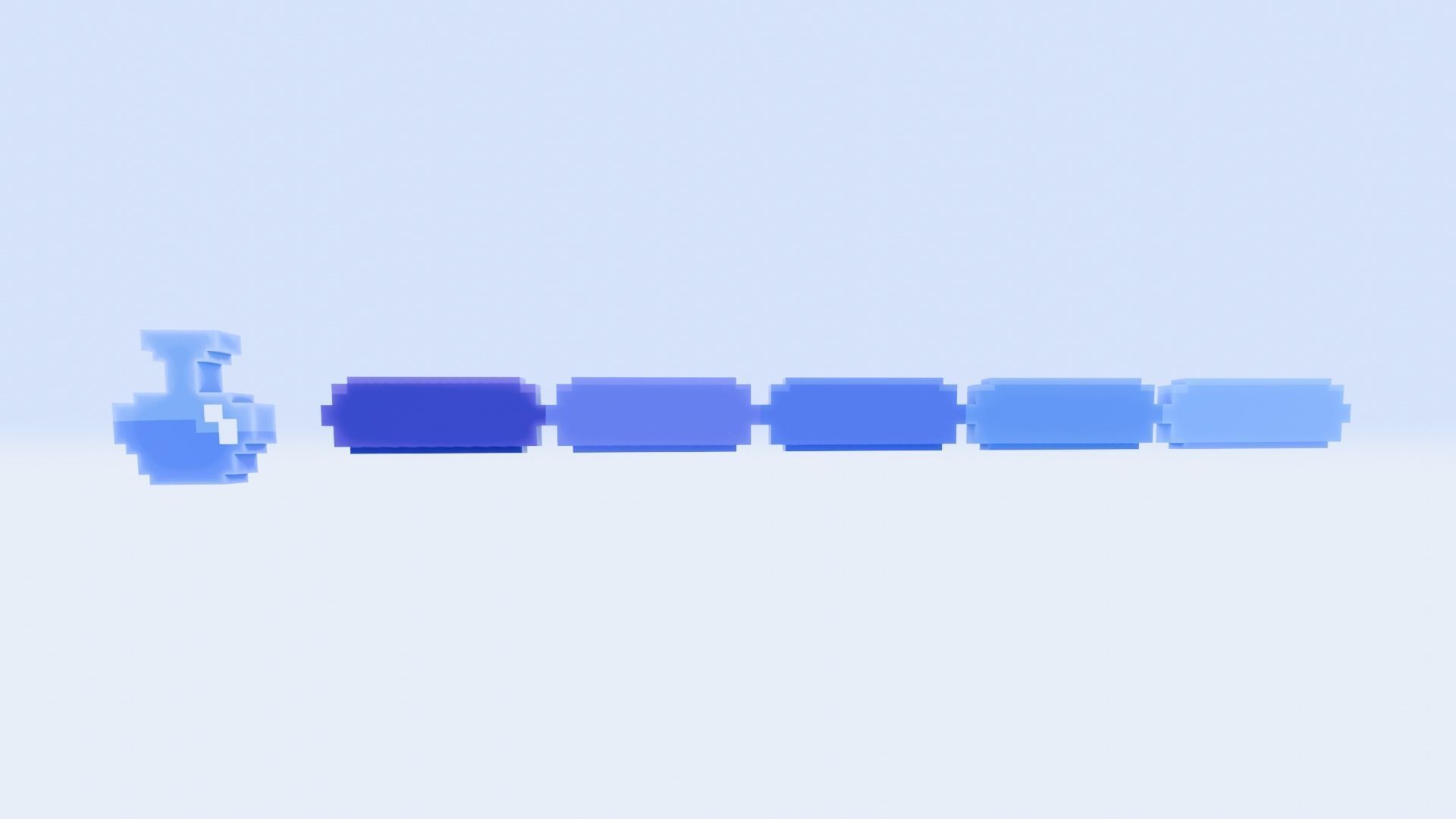 Low poly - Stylized Game Items - Mana Bar Low-poly 3D model_10