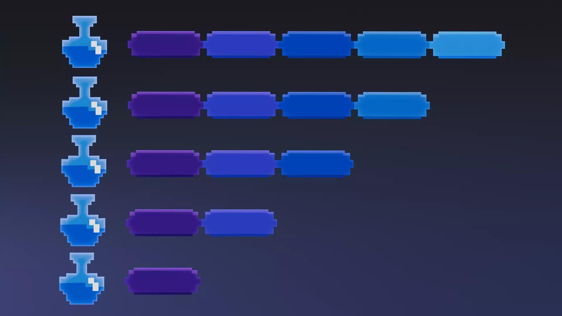 Low poly - Stylized Game Items - Mana Bar Low-poly 3D model_0