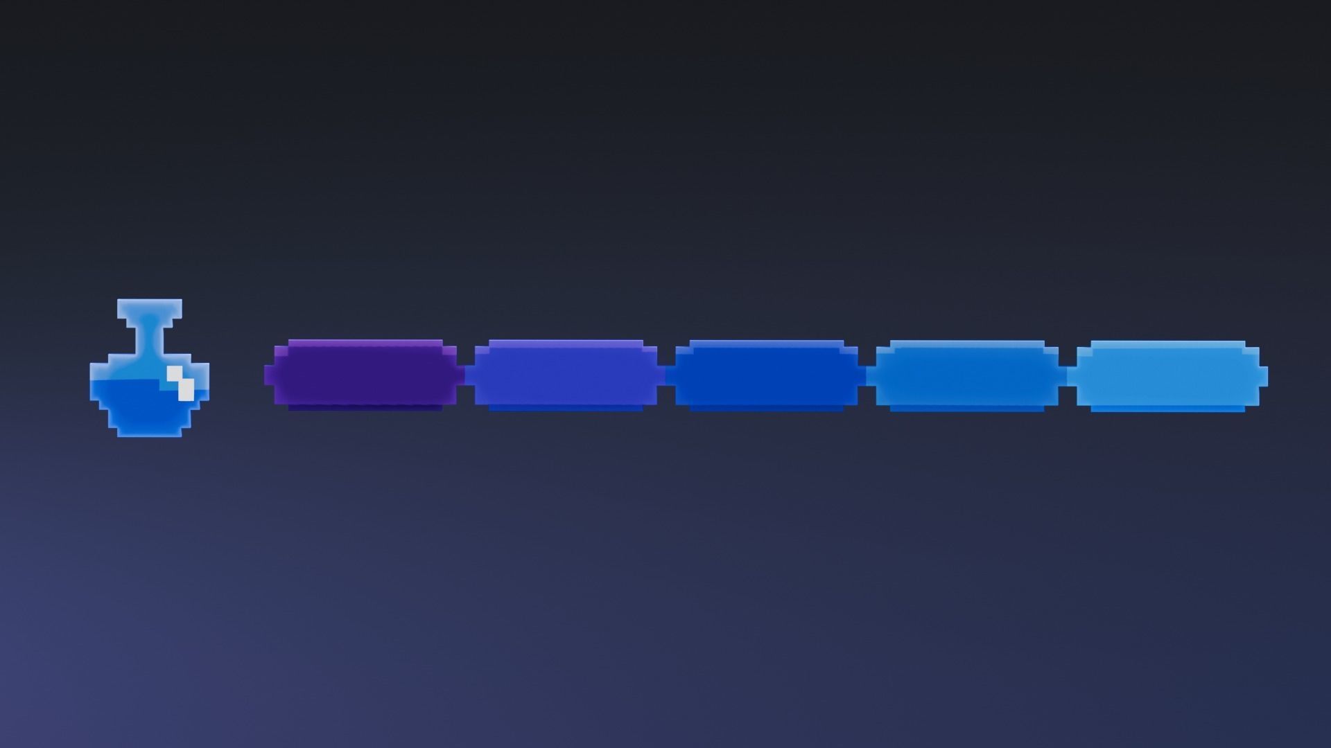 Low poly - Stylized Game Items - Mana Bar Low-poly 3D model_1