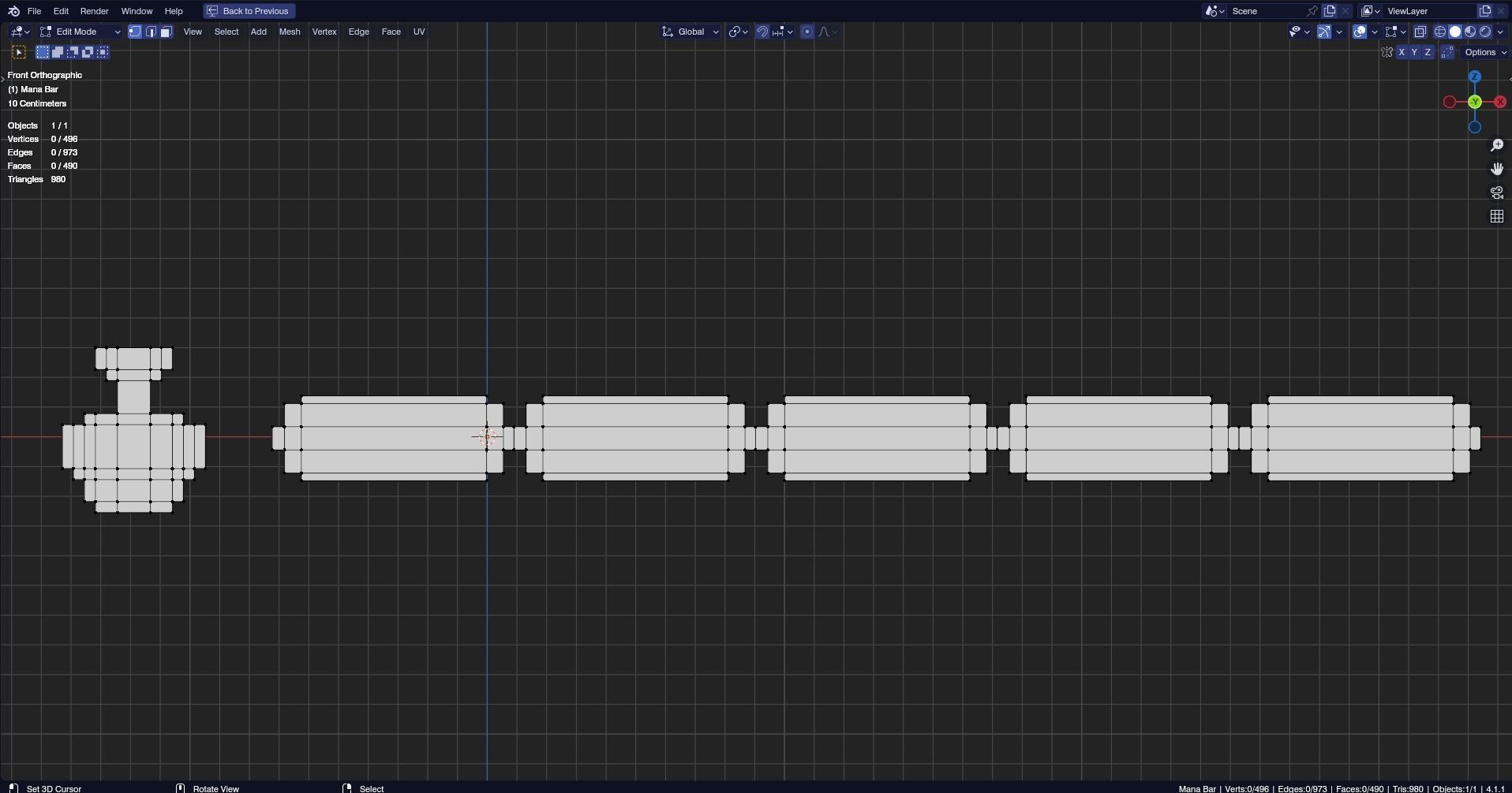 Low poly - Stylized Game Items - Mana Bar Low-poly 3D model_6