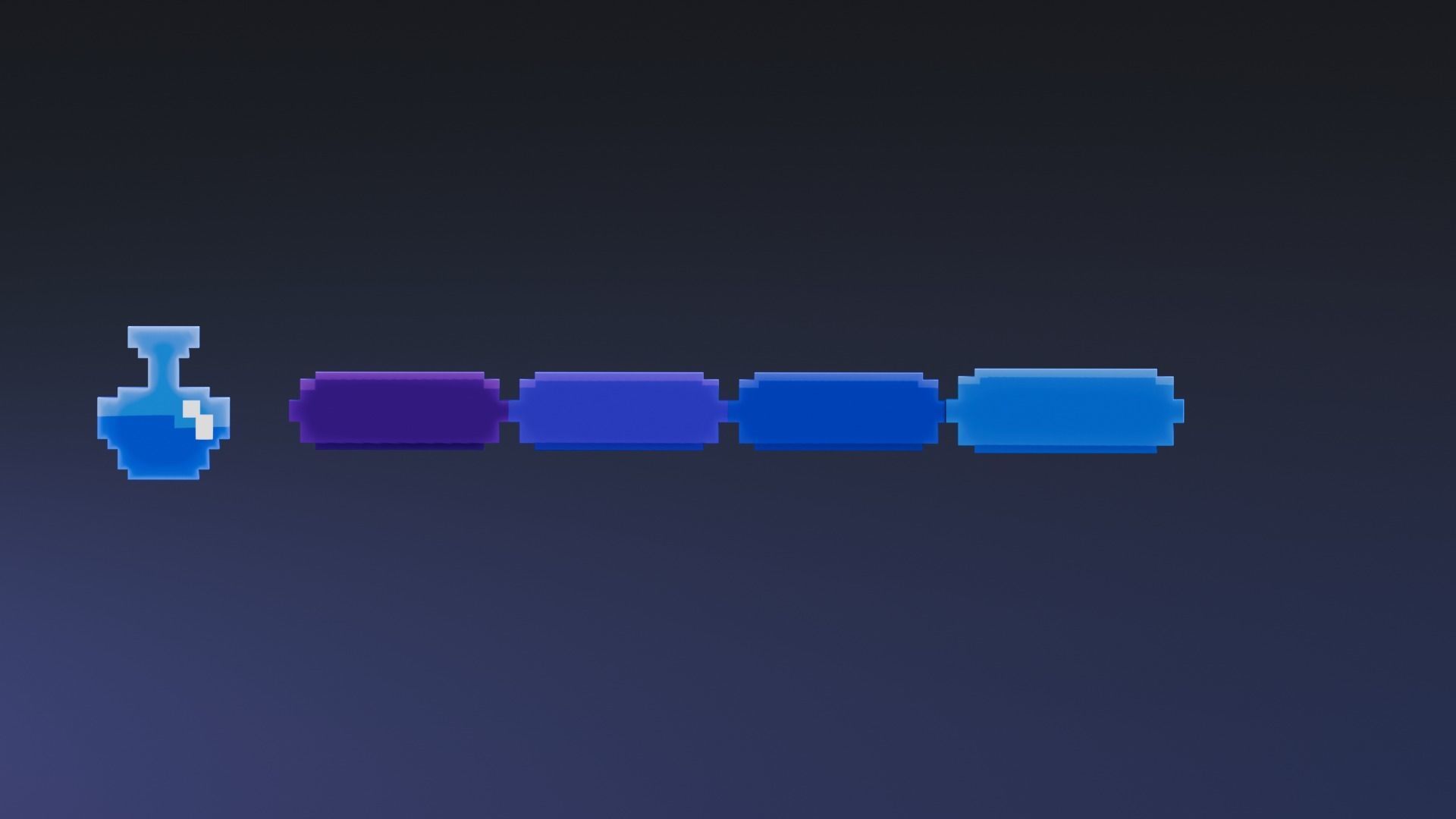 Low poly - Stylized Game Items - Mana Bar Low-poly 3D model_2