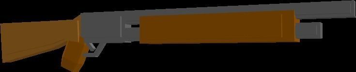 Low Poly Shotgun Low-poly 3D model_4