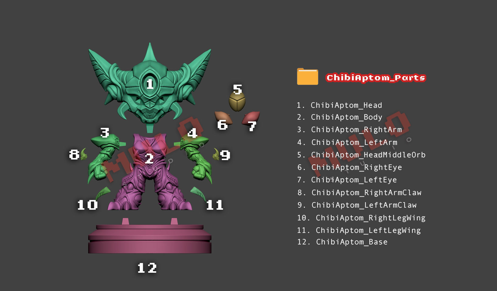 Chibi Aptom Omega Blast 3D print model_3