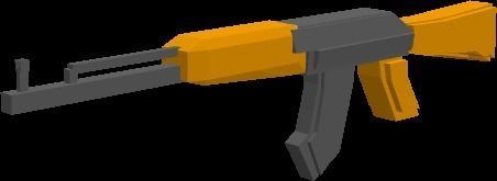 low poly ak47 Free low-poly 3D model_4