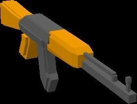 low poly ak47 Free low-poly 3D model_1